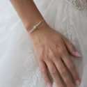 Bransoletka dla Świadkowej z Perłą i Akwamarynem – Personalizowana Prośba o Zostanie Świadkową